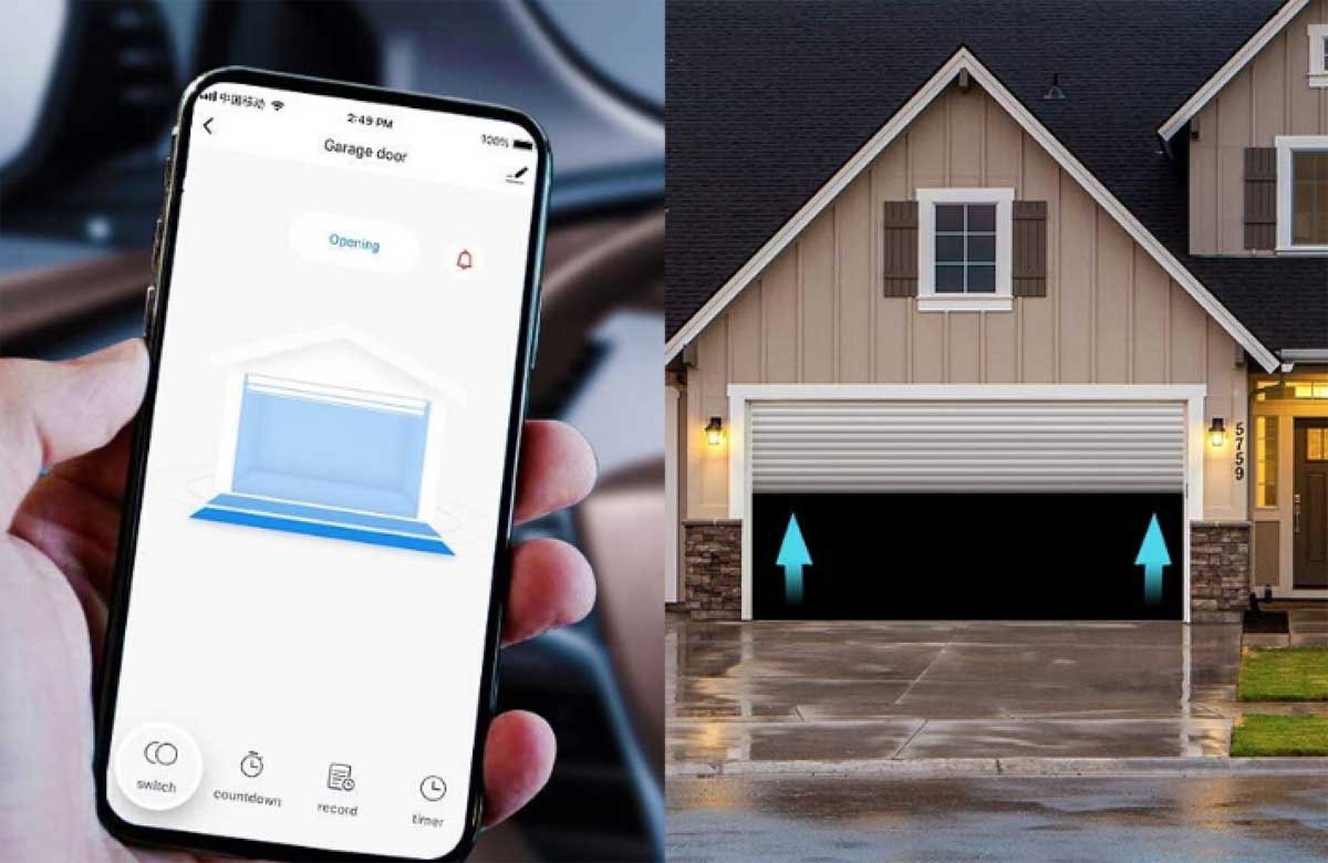 Smart garage door opener in woodlands, tx
