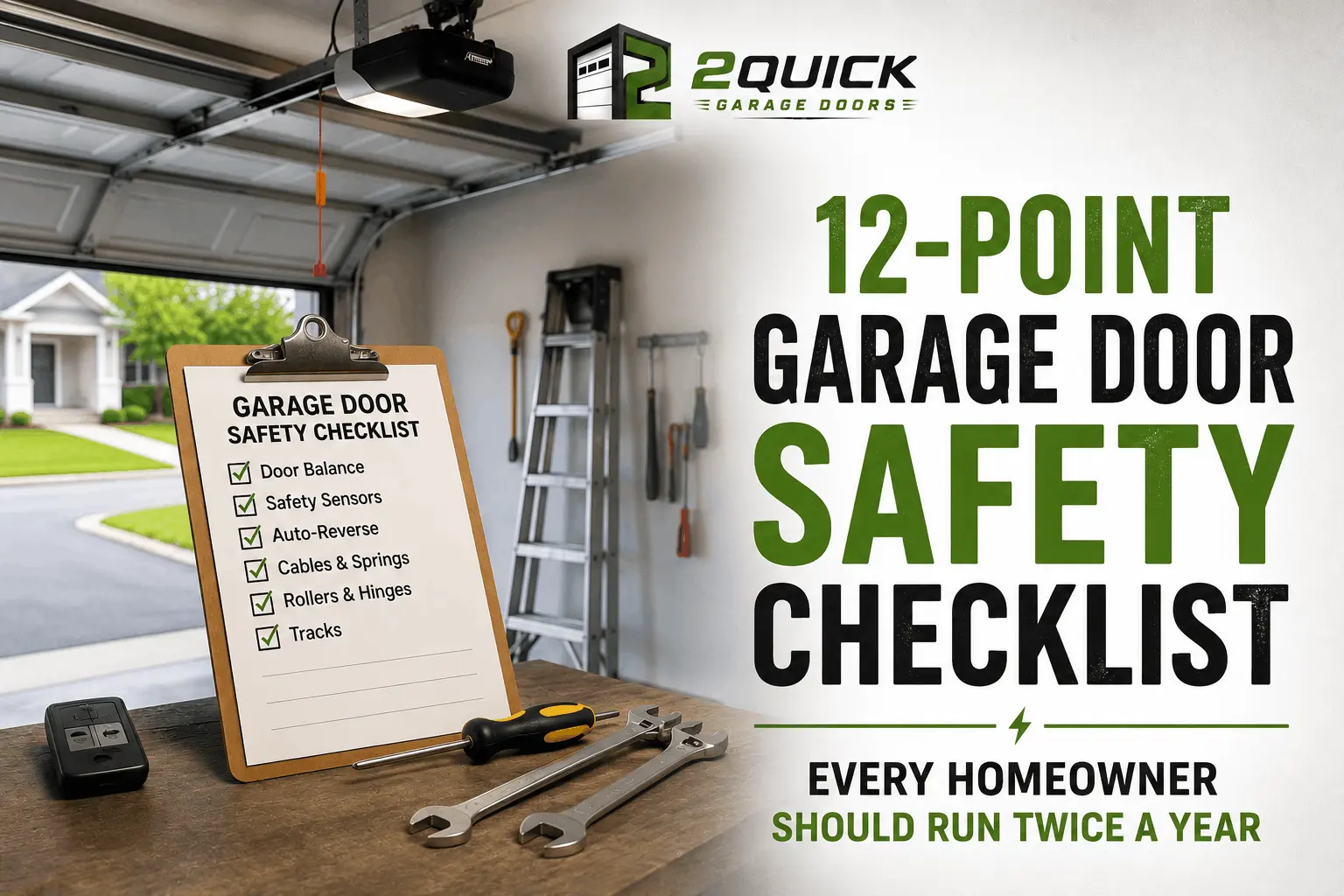 12-Point Garage Door Safety Checklist Every Homeowner Should Run Twice a Year