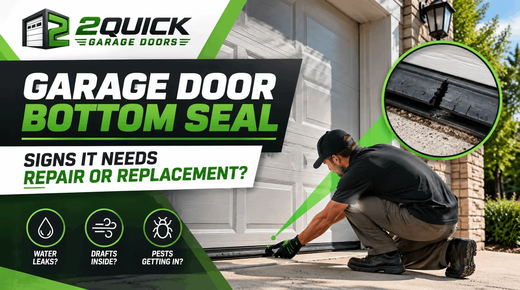 Garage Door Bottom Seal Signs It Needs Repair or Replacement