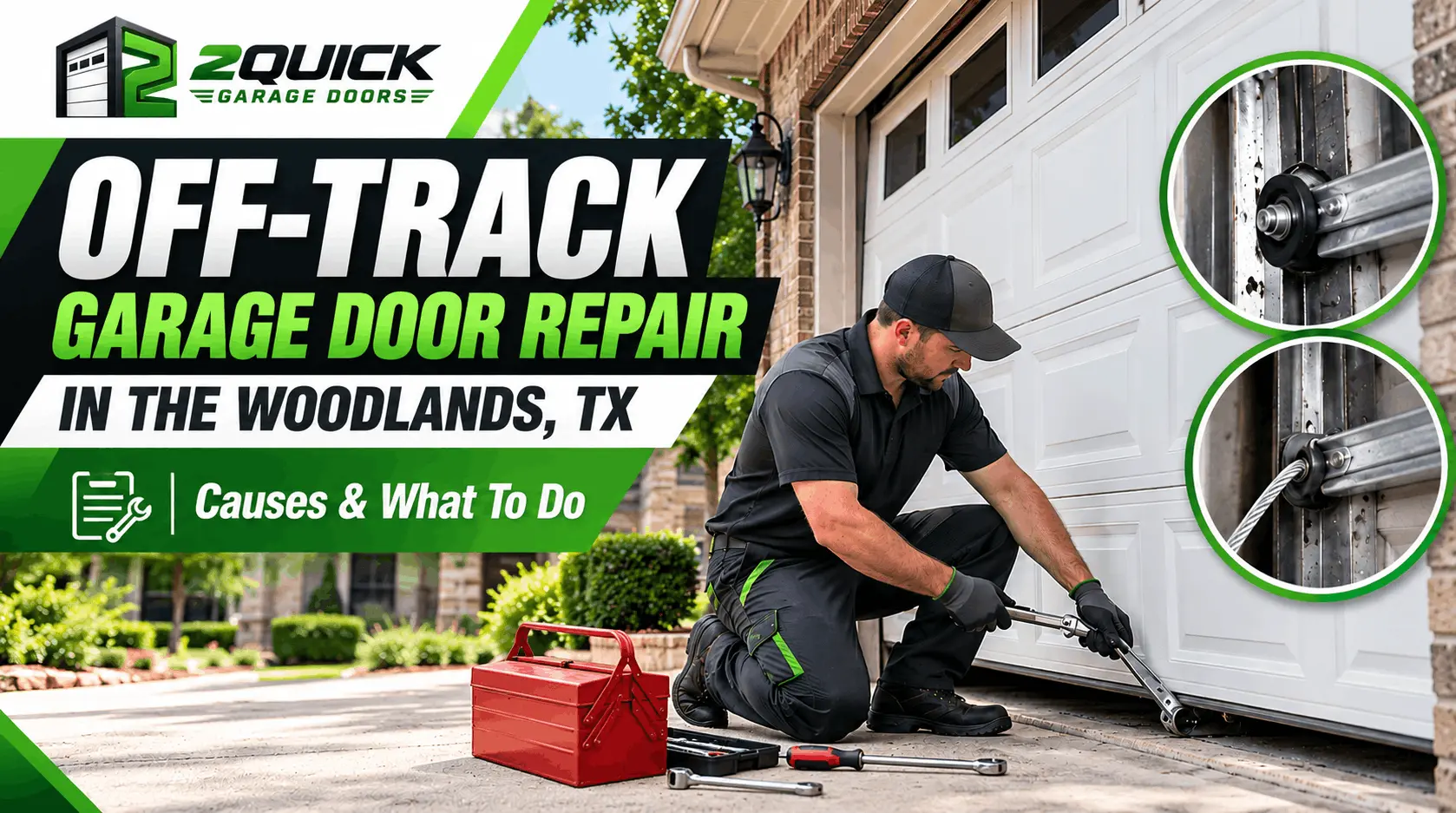 Off-Track Garage Door Repair in The Woodlands