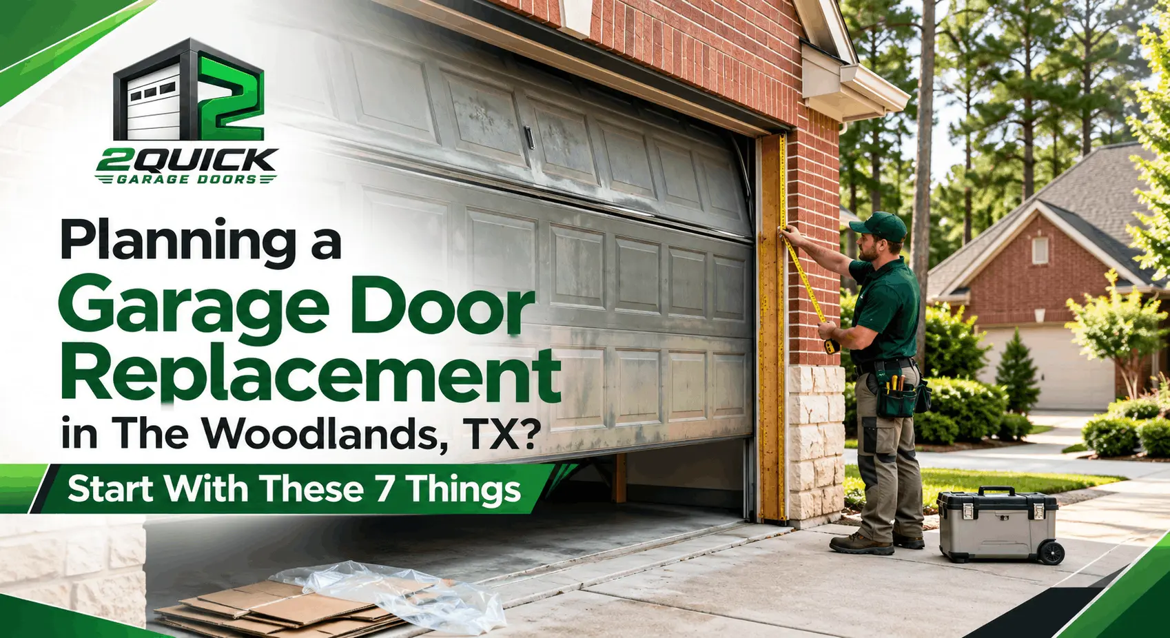 Planning a Garage Door Replacement in The Woodlands, TX Start With These 7 Things